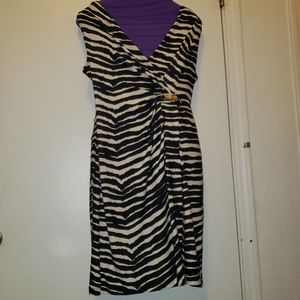 Sleeveless faux wrap dress